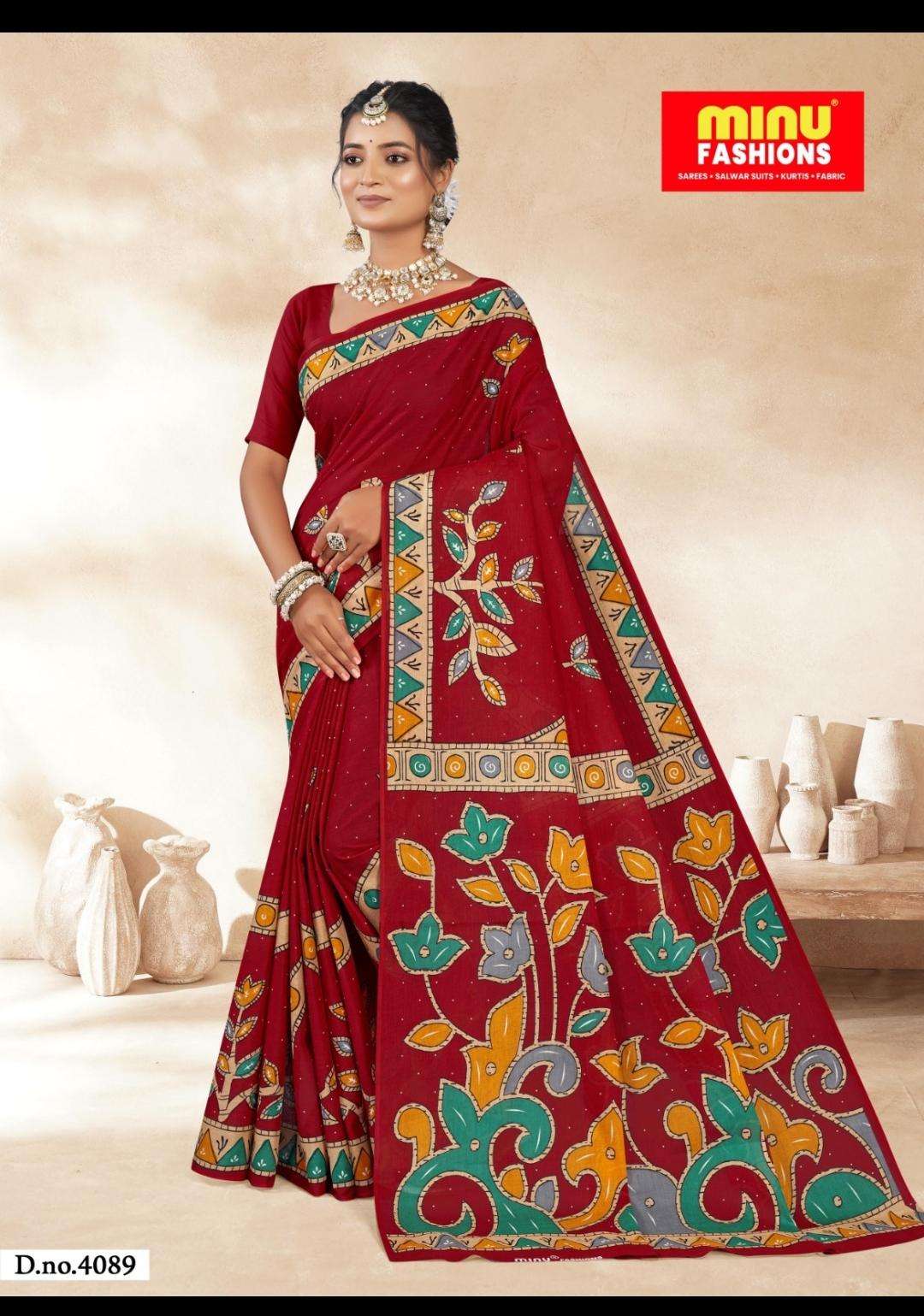 Saree | Sarees | Minu | Lime Light Pure Cotton Saree for Womens