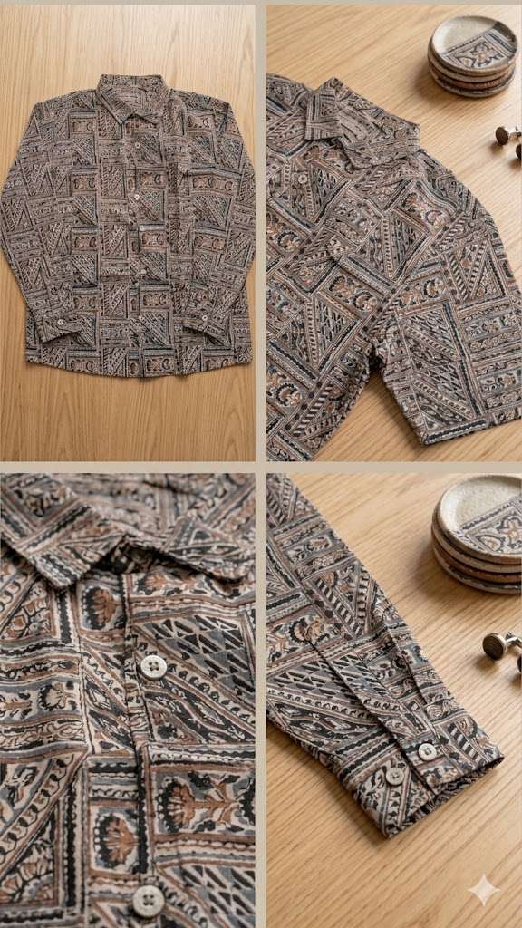 Men Kurta | Kurtas & Kurtis | Sonajhuri | Men Printed Cotton Blend Straight Kurta