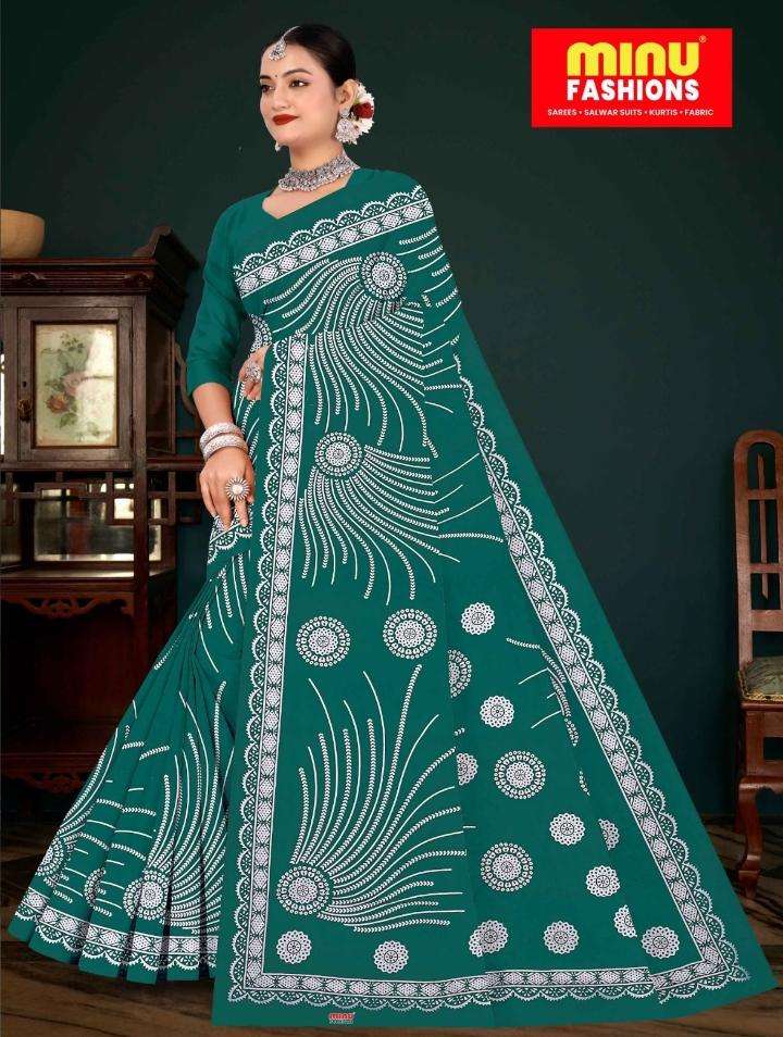Saree | Sarees | Minu | Swiggy Pure Cotton Saree for Womens