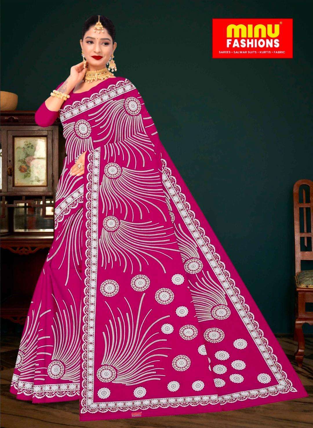 Saree | Sarees | Minu | Swiggy Pure Cotton Saree for Womens