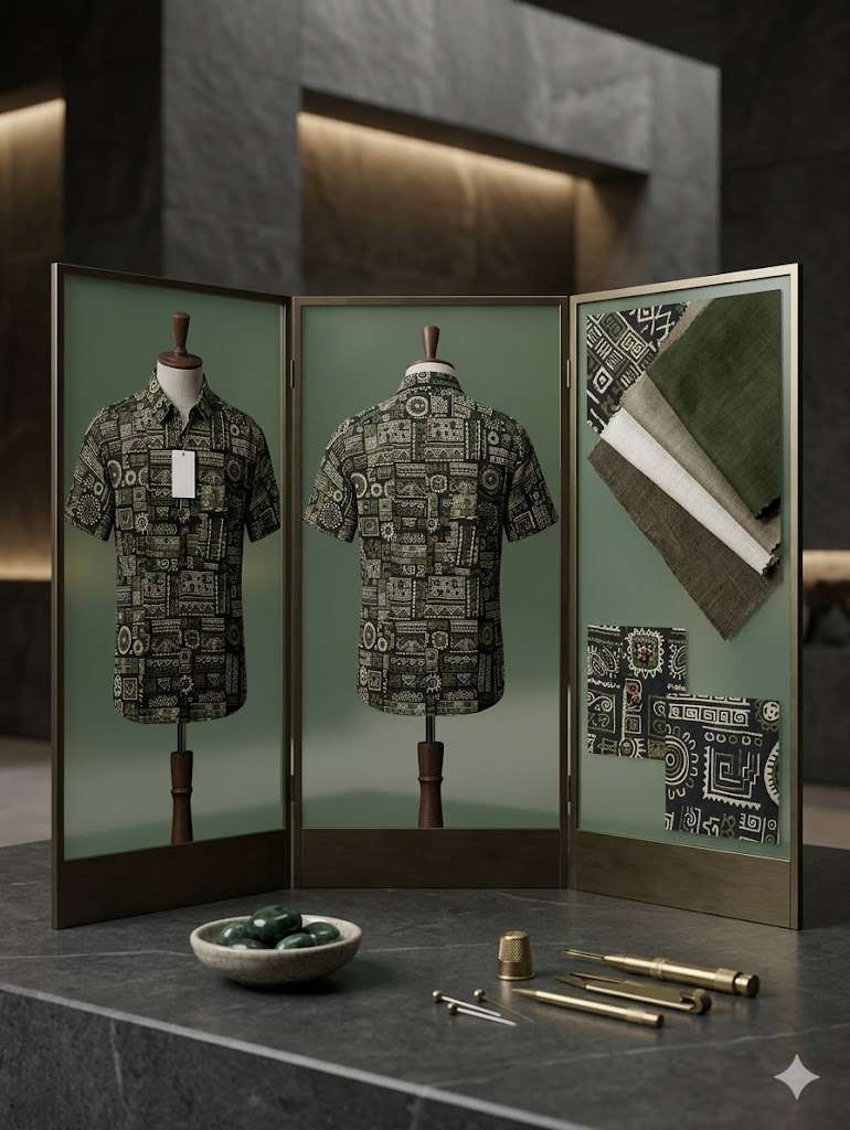 Men Kurta | T-Shirts & Shirts | Sonajhuri | Men Printed Cotton Blend Straight Kurta