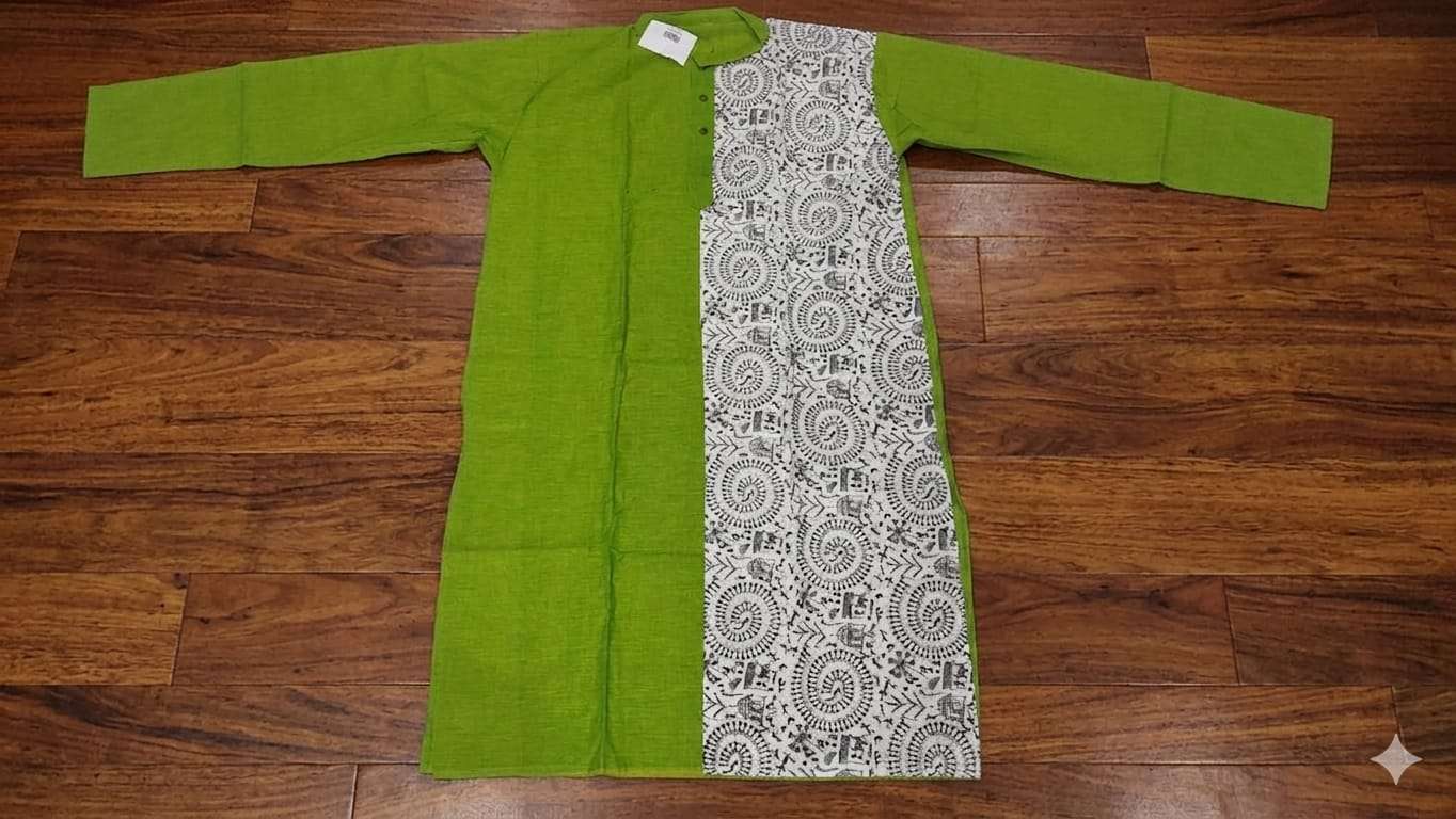 Punjabi For Men  | Punjabi & Payjama | Sonajhuri | Men Printed Cotton Blend Straight Kurta