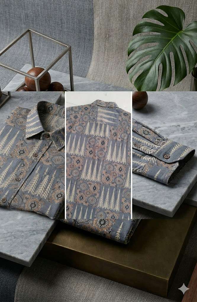 Men Kurta | Kurtas & Kurtis | Sonajhuri | Men Printed Cotton Blend Straight Kurta