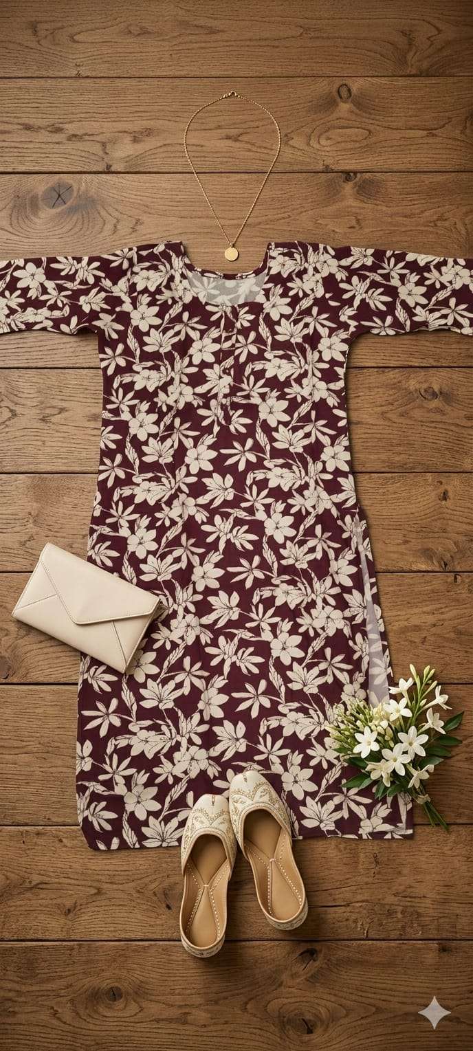 Kurti | Kurtas & Kurtis | Aura Collection | Aura Hand Crafted Printed Kurti